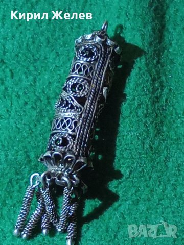 СТАРИННА СРЕБЪРНА ВИСУЛКА ФИЛИГРАННО ВИСОКОПРОБНО СРЕБРО НЕВЕРОЯТНА МАЙСТОРСКА РЪЧНА ИЗРАБОТКА 25213, снимка 4 - Антикварни и старинни предмети - 34854543