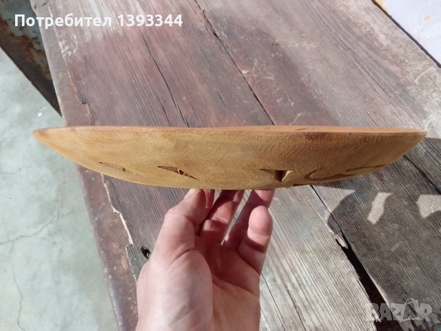 Дървена чиния, снимка 4 - Декорация за дома - 44398398