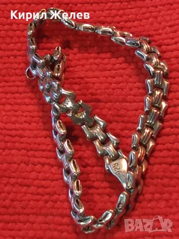 СТИЛНА СРЕБЪРНА ГРИВНА СРЕБРО 925 РЯДКА ВИНТИДЖ АРТ ПЛЕТКА БИЖУТЕРСКА РАБОТА 47587, снимка 12 - Гривни - 49149505