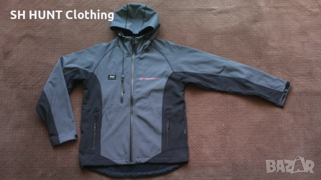 HELLY HANSEN 74006 SOFTSHELL SEVILLA GRIS Work размер М работен суичър вятърно устойчив W4-110