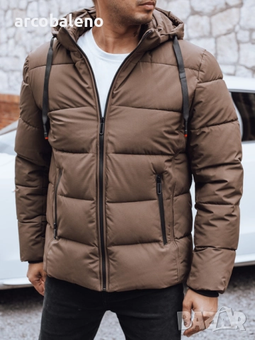 Мъжко зимно ватирано яке с качулка, 4цвята , снимка 14 - Якета - 52259354