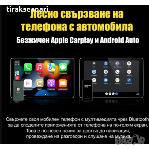  7-инчова мултимедия за FORD Mondeo, Focus S-Max, C-Max, Galaxy CARPLAY, снимка 2 - Аксесоари и консумативи - 53159907
