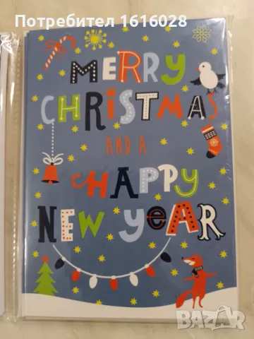 Нови Коледни картички с пликове., снимка 5 - Ученически пособия, канцеларски материали - 50368372