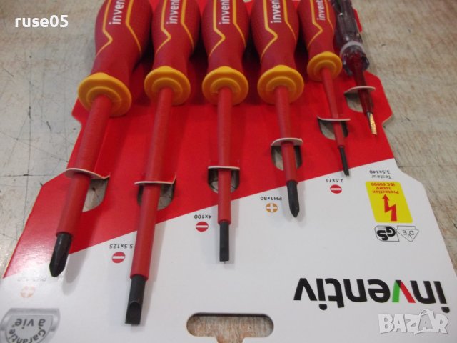 Отвертки и фазомер "INVENTIV" комплект нов, снимка 9 - Отвертки - 38151242