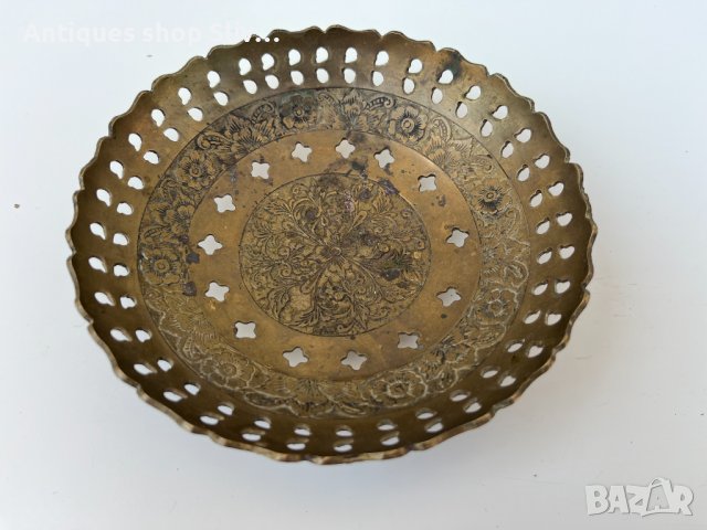 Стара гравирана чиния. №2427, снимка 2 - Колекции - 36936016