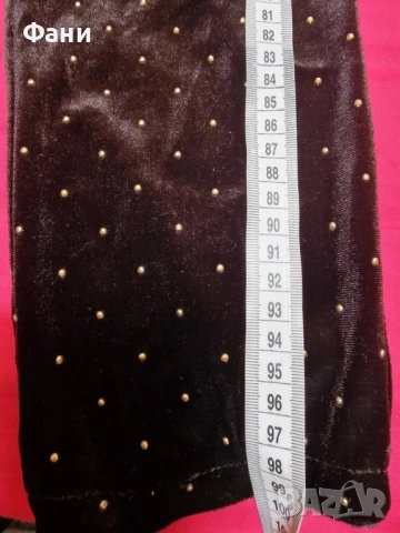 Черен плюшен панталон , снимка 4 - Панталони - 51168554