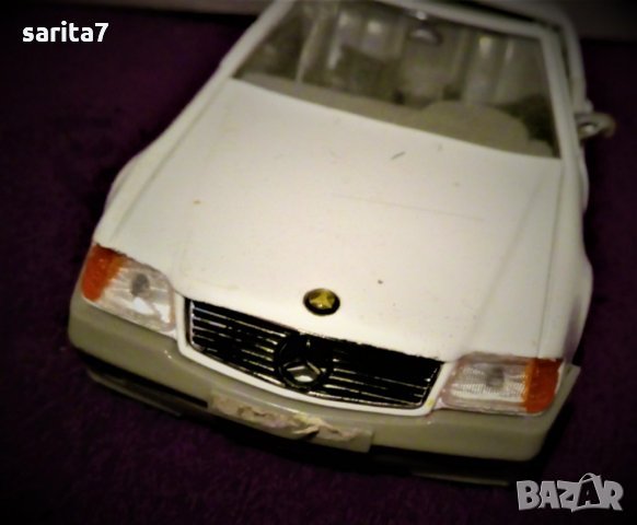 Бял метален модел на кола кабрио мерцедес / mercedes cabrio, снимка 3 - Колекции - 34346239