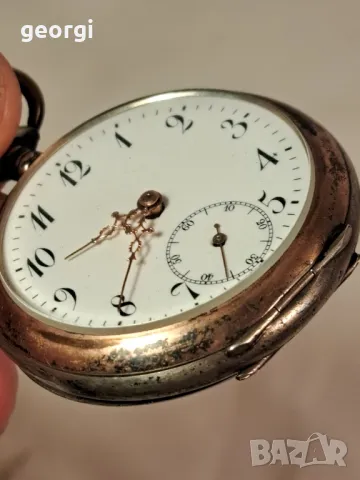 сребърен джобен часовник , снимка 6 - Джобни - 49332079