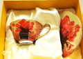Чаши за кафе и чай с цветя - костен порцелан, снимка 16