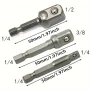Адаптер за битове 1/4" за вложка 1/4", 3 /8", 1/2", дължина 50 mm, комплект 3 бр., снимка 1