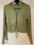 Zara къса блуза маслено зелена, снимка 2