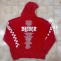 Мъжки суичър с качулка Team Bieber Justin Bieber 2017 Tour, червен, памучен, размер L, снимка 6