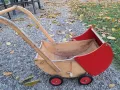 ретро дървена играчка детска количка, снимка 11