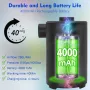 Електрическа въздушна помпа Kazaigou, 4000mAh акумулаторна с 4 дюзи и LED дисплей, снимка 6