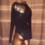 М/L Черно боди с дълъг ръкав от прозрачен  тюл и трико, снимка 3