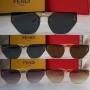 Fendi Дамски слънчеви очила осмоъгълни котка черни кафяви сини, снимка 1
