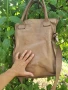 ЕСТЕСТВЕНА кожа голяма кафява чанта Cowboys bag+ дълга дръжка , снимка 4