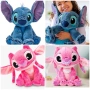 Плюшена Пухкава играчка Стич и Ейнджъл 35-55см, Stitch and Angel Плюшени играчки  Плюшен Син Стич 35, снимка 1