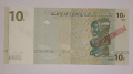 UNC. SPECIMEN. Банкнота от Демократична Република Конго 10 Франка 1997 година. , снимка 2