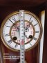 Стар стенен механичен часовник дърворезба , снимка 3