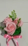 Подаръчна кашпа със сапунени рози, снимка 2