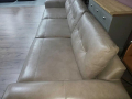 Бежов кожен диван четворка - 100 % естествена кожа, снимка 7