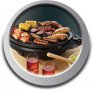 Барбекю George Foreman 22460-56, 2400 W, Подвижна стойка, Регулируема температура, Черен, снимка 2