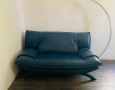 Кожен диван*БЕЗПЛАТЕН ТРАНСПОРТ*Син диван от естествена кожа, снимка 3