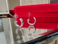 CARTIER Love Silver Hoop Дамски Обеци, снимка 5