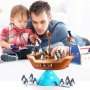 Монтесори играчка за баланс | Игра за балансиране на пиратски кораб за деца, играчка за пиратски кор