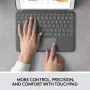  Logitech Combo Touch iPad Air 13-инча (M2,Mвисококачествен калъф с отделяща се клавиатура и тракпад, снимка 2