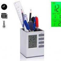 Моливник - електронен Led часовник с термометър и будилник, снимка 2 - Други стоки за дома - 31872872