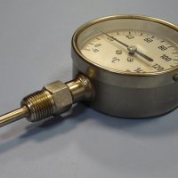 биметален термометър Wika thermometer ф100mm, -10/+150°C, L-30mm, снимка 4 - Резервни части за машини - 35180685
