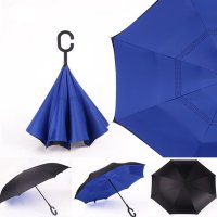 3125 Обърнат чадър двупластов противоветрен чадър с обратно затваряне, снимка 4 - Други - 38205115