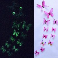 Светещи Пеперудки за стена- светят в тъмното (виолетови или други цветове) , снимка 3 - Други - 31856862