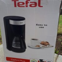 Tefal Deflini Plus Стъклена кафеварка с елементи от неръждаема стомана 10-15 чаши, 1000 W, черна , снимка 6 - Кафемашини - 31237074