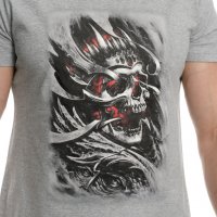 Нова мъжка тениска с дигитален печат 3D Череп (Скелет), снимка 2 - Тениски - 37664177