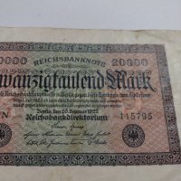 Райх банкнота - Германия - 20 000марки / 1923 година - 17986, снимка 4 - Нумизматика и бонистика - 31029947