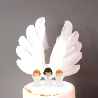 Ангелски крила топер за украса на торта за кръщене, снимка 5 - Други - 44597433
