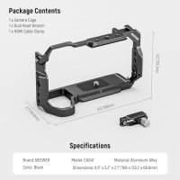 Нова Sony A6700 Кафезна Рамка CNC ARRI NATO Хладна Обувка NEEWER за камера фотоапарат, снимка 3 - Чанти, стативи, аксесоари - 42902305