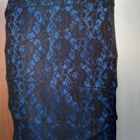 Дамска пола в кралско синьо,с дантела🍀♥️M,M/L♥️🍀арт.4410, снимка 1 - Поли - 37588459