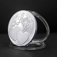 Сувенирна монета "Обичам те", снимка 4 - Романтични подаръци - 35496469
