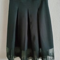 Черна пола с дантела, снимка 3 - Поли - 37778703