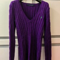 Дамски пуловер Ralph Lauren в лилав цвят - S, снимка 4 - Блузи с дълъг ръкав и пуловери - 39497018