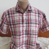Мъжка риза с къс ръкав от лен Boomerang, снимка 1 - Ризи - 36693716