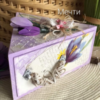Нестандартна кутия-Пролетни минзухари!, снимка 4 - Декорация за дома - 44794325