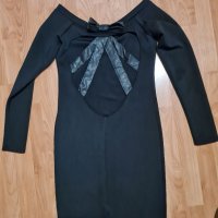 LA SPECIALE  уникална черна рокля с отворен гръб, снимка 8 - Рокли - 34336943