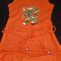 Оранжева рокличка, снимка 1 - Рокли - 29230098