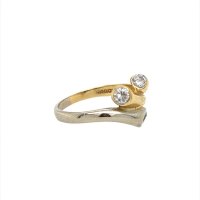 Златен дамски пръстен 2,81гр. размер:55 14кр. проба:585 модел:21966-2, снимка 3 - Пръстени - 44393216