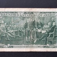Банкнота. Долар .САЩ.  2 долара . 200 години независимост на Америка. . 1976  година., снимка 4 - Нумизматика и бонистика - 36784809